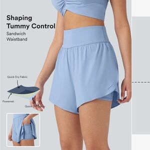 HALARA QuickDry High Waisted Tummy Control Reflective Dots crossover Hem 2 in 1